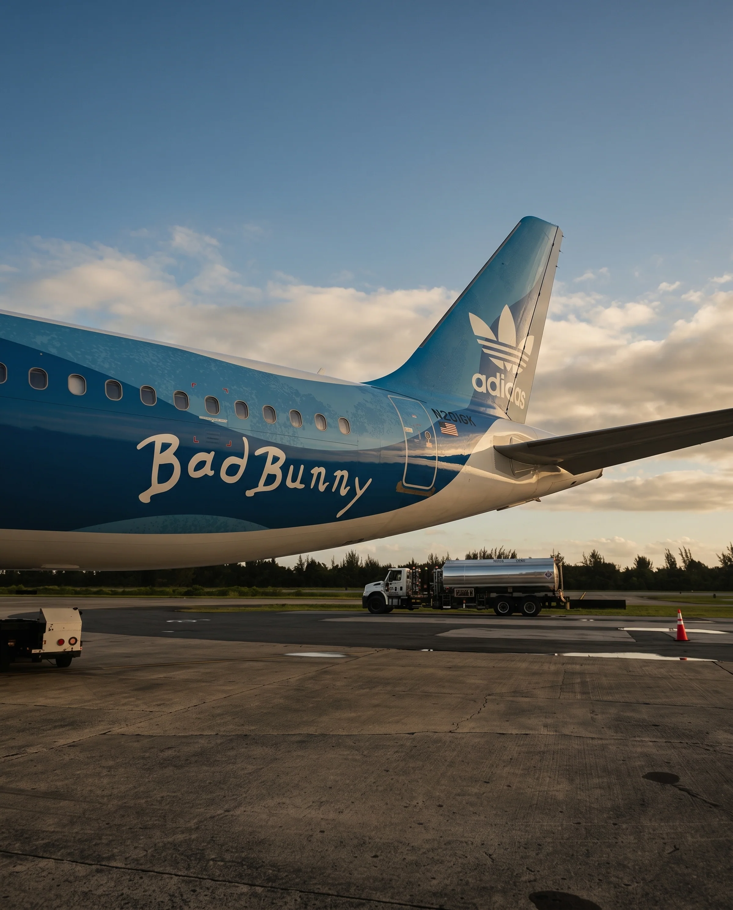 Cola de aeronave de gira con librea personalizada