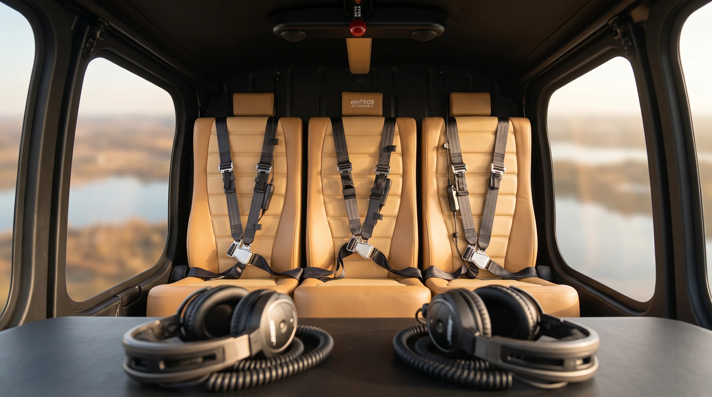 Interior del helicóptero Bell 505